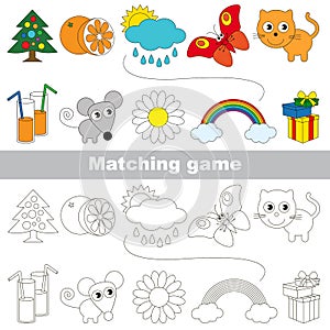 The kid game to find relevant pair of objects.