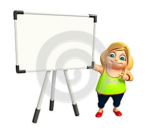 Kid girl with Dispaly board photo