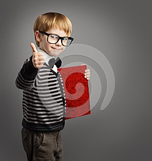 Kid in Glasses, Child Advertiser, Certificate Book, School Boy