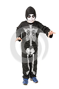 Kid in Halloween costume