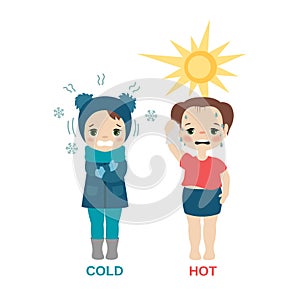 Hot and cold girl.