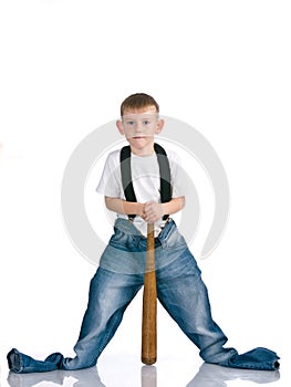 Kid on isolated background