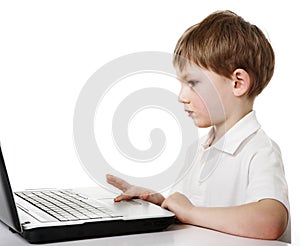 Kid and laptop