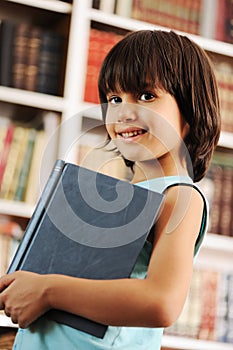 Kid in library