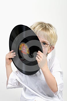 Kid with LP
