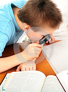 Kid with Magnifying Glass
