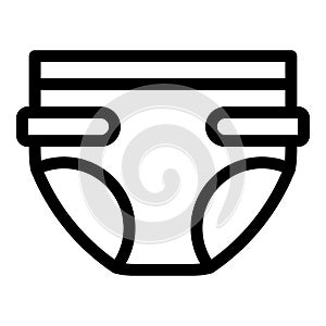 Kid nappy diaper icon, outline style