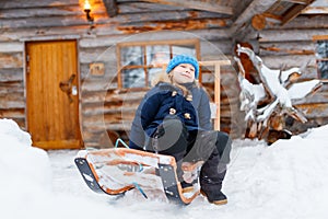 Kid outdoors on winter