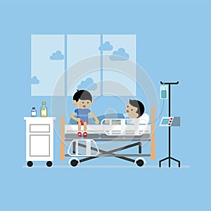 Kid and patient, Hospitalization of the patient