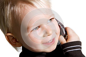 Kid on phone