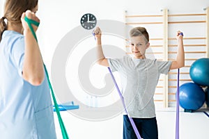 Kid on physical therapy