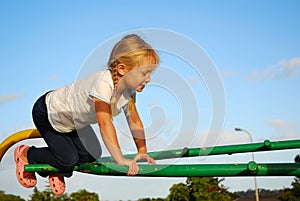 Kid on playground