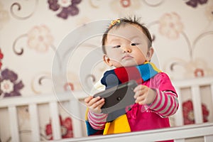 Kid playing cellphone