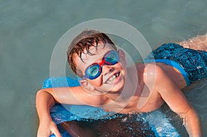 Kid playing in water