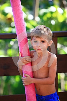 Kid at pool