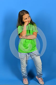 Kid poses as Bgirl in cool style.