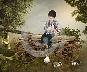 The Kid and rabbits