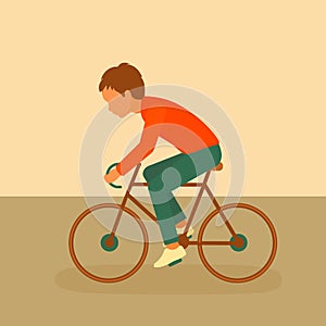 Kid riding bike, boy cycling,