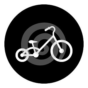 kid\'s bike icon vector