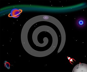 Kid\'s Outer Space Background Illustration