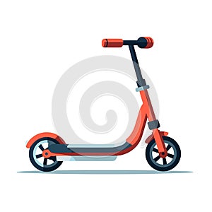 kid scooter vector flat minimalistic isolated illustration