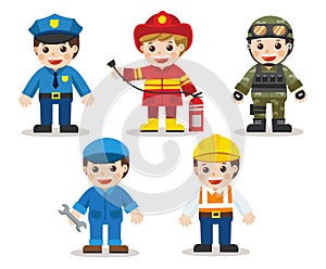 Kid Set of different professions.