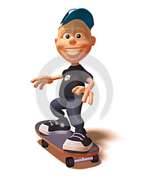 Kid skateboarding