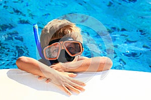 Kid snorkeling