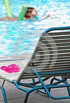 Kid Swimming in Pool