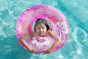 Kid in swimming pool