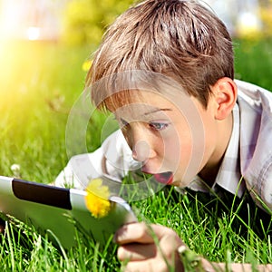 Kid with Tablet Computer