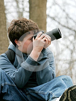 Kid taking photos