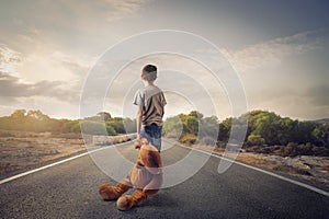 Kid with teddybear