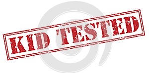 Kid tested red stamp