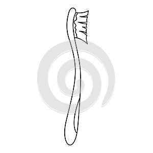 Kid toothbrush icon, outline style