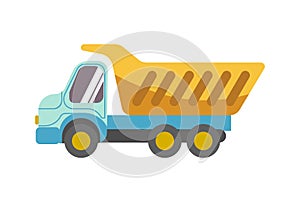 Kid toy children plaything tipper truck vector icon