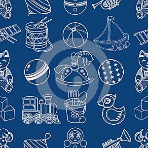 Kid toy seamless pattern.