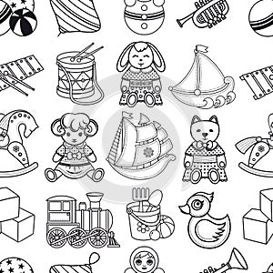 Kid toy seamless pattern.