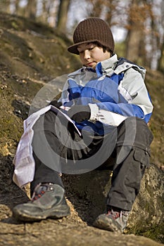 Kid with a treasure