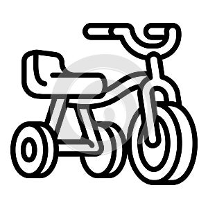 Kid tricycle icon, outline style
