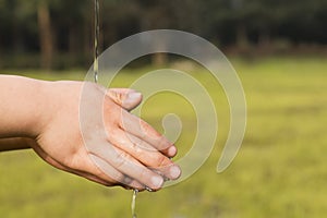 Kid washing hands