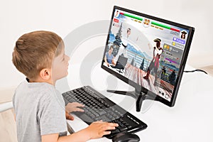 Kid Watching Live Game Streaming Session