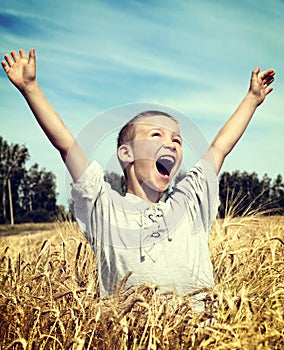 Kid in the Wheat Field