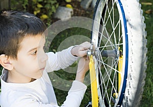 Kid who fix bikes