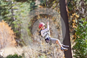 Kid ziplining