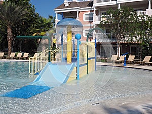 Kiddie pool with slide