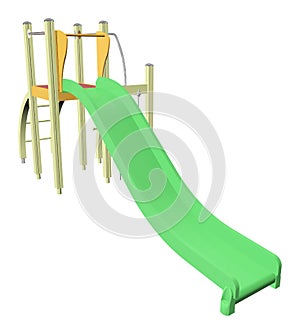 Kiddie slide, 3D illustration