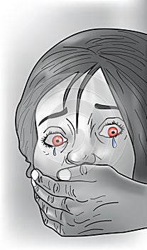 Kidnap victim, illustration