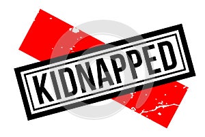 Kidnapped typographic stamp