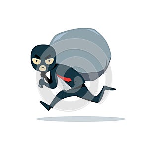 The Kidnapper with the business suit. Isolated Vector Illustration photo